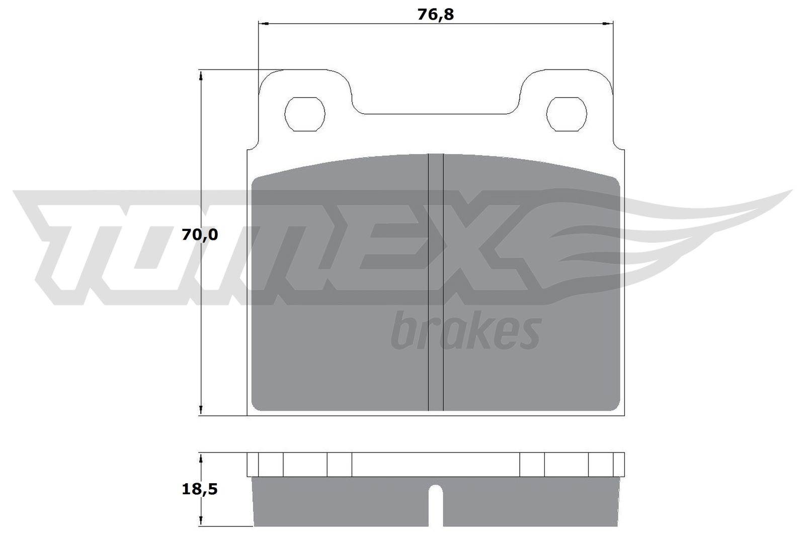 Sada brzdových platničiek kotúčovej brzdy TOMEX Brakes